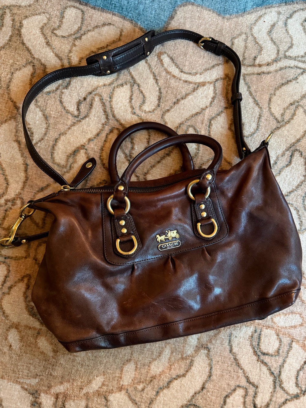 Vintage Coach Dark Brown Madison Sabrina Hand/Shoulder Bag